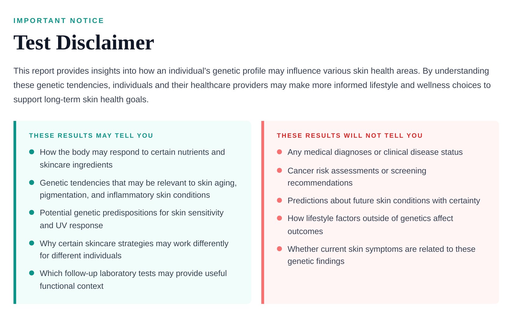 What a Skin Health report can and cannot tell you.